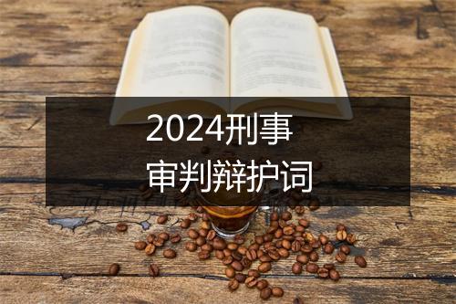 2024刑事审判辩护词