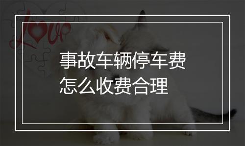 事故车辆停车费怎么收费合理