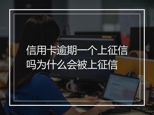 信用卡逾期一个上征信吗为什么会被上征信