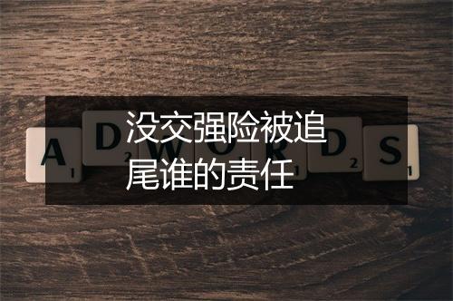 没交强险被追尾谁的责任