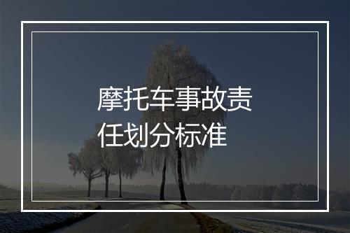摩托车事故责任划分标准