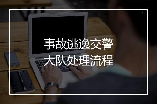 事故逃逸交警大队处理流程