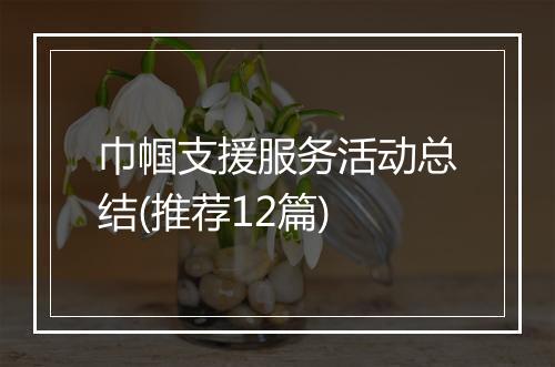 巾帼支援服务活动总结(推荐12篇)