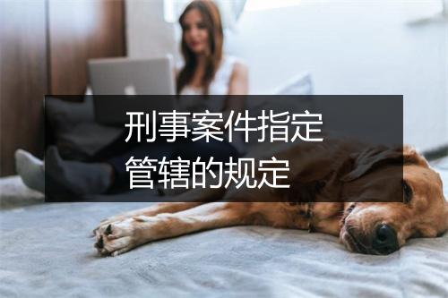 刑事案件指定管辖的规定