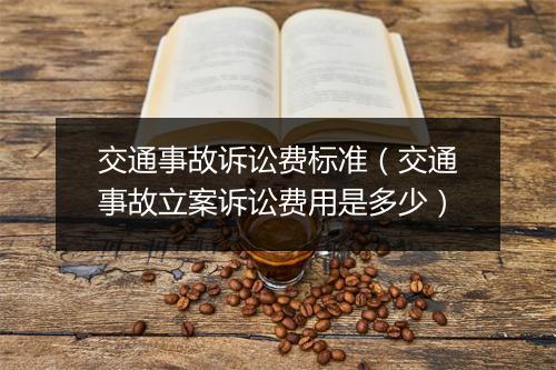 交通事故诉讼费标准（交通事故立案诉讼费用是多少）