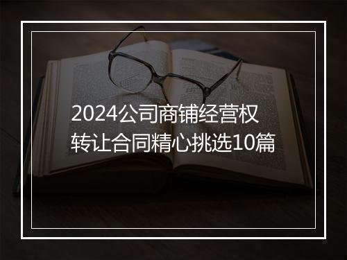 2024公司商铺经营权转让合同精心挑选10篇