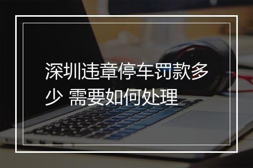 深圳违章停车罚款多少 需要如何处理