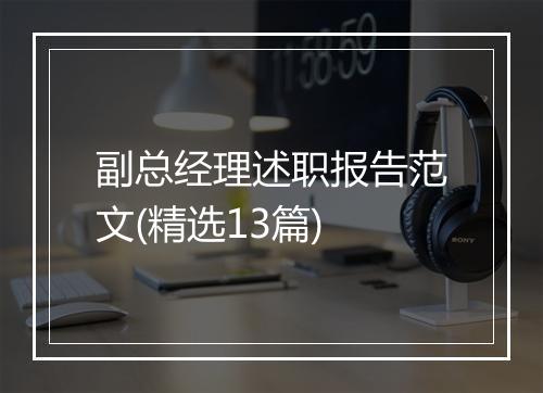 副总经理述职报告范文(精选13篇)