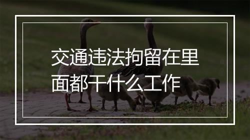 交通违法拘留在里面都干什么工作