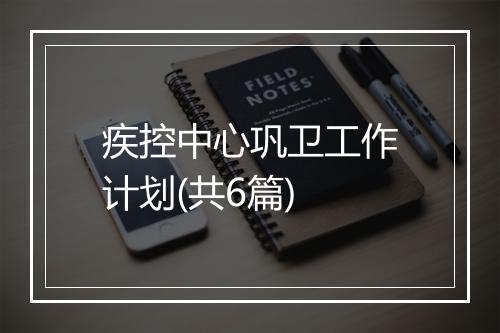 疾控中心巩卫工作计划(共6篇)