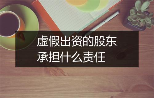 虚假出资的股东承担什么责任