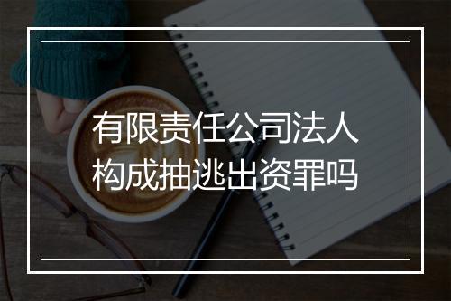 有限责任公司法人构成抽逃出资罪吗