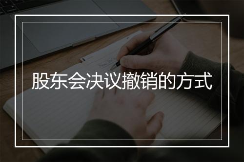 股东会决议撤销的方式