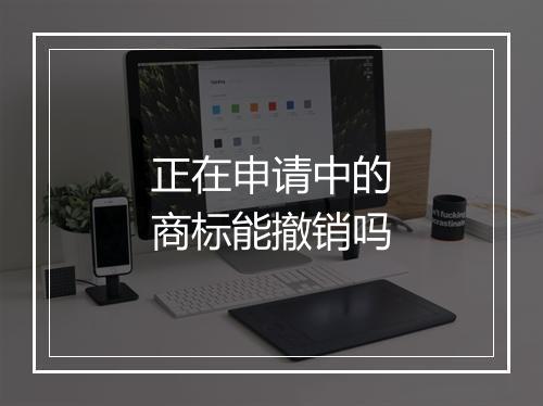 正在申请中的商标能撤销吗