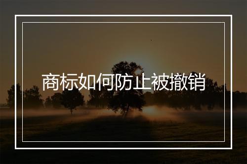 商标如何防止被撤销
