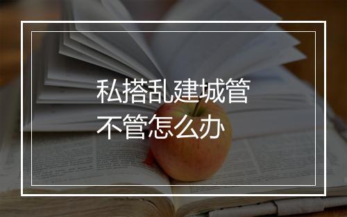 私搭乱建城管不管怎么办