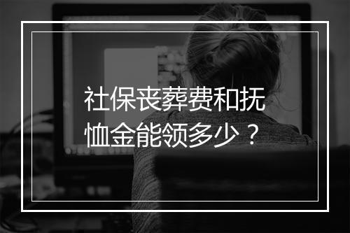 社保丧葬费和抚恤金能领多少？