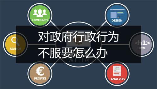 对政府行政行为不服要怎么办