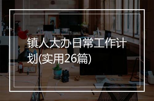 镇人大办日常工作计划(实用26篇)