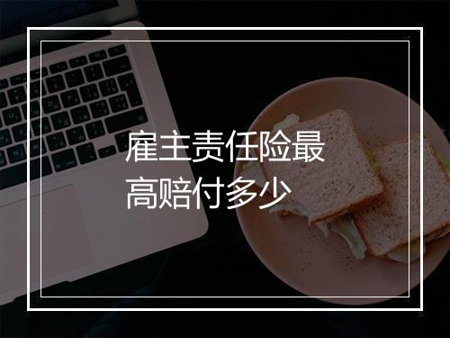 雇主责任险最高赔付多少