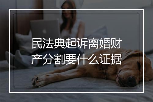 民法典起诉离婚财产分割要什么证据