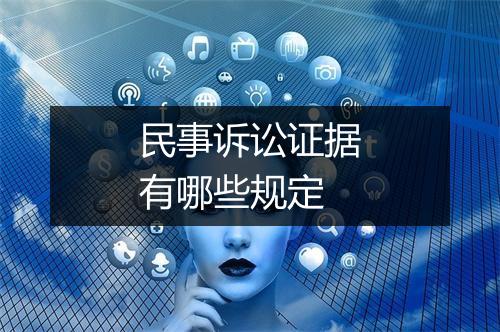 民事诉讼证据有哪些规定