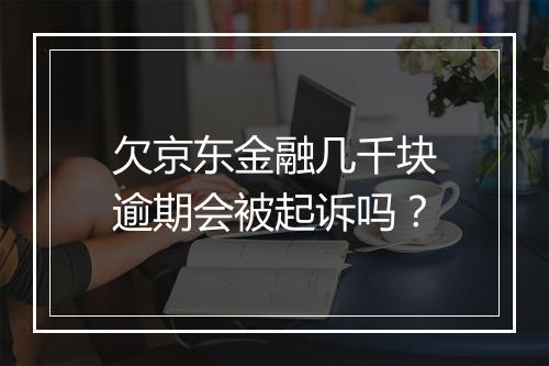 欠京东金融几千块逾期会被起诉吗？