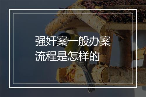强奸案一般办案流程是怎样的