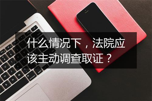 什么情况下，法院应该主动调查取证？