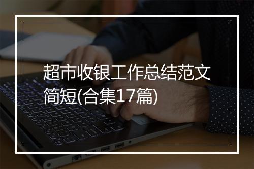 超市收银工作总结范文简短(合集17篇)