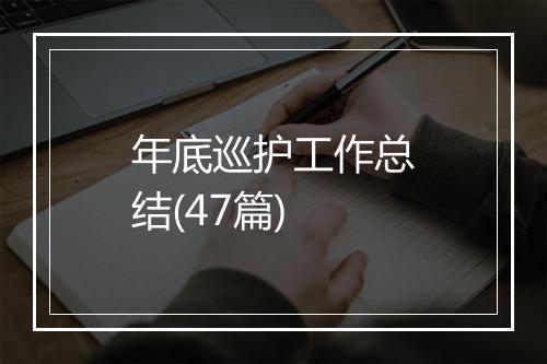 年底巡护工作总结(47篇)