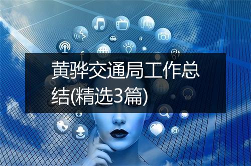 黄骅交通局工作总结(精选3篇)