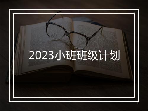 2023小班班级计划