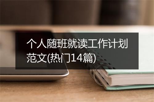 个人随班就读工作计划范文(热门14篇)