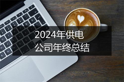 2024年供电公司年终总结