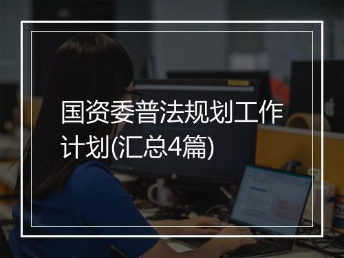 国资委普法规划工作计划(汇总4篇)