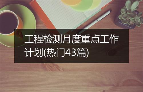 工程检测月度重点工作计划(热门43篇)