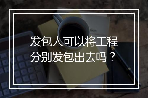发包人可以将工程分别发包出去吗？