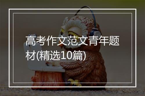 高考作文范文青年题材(精选10篇)