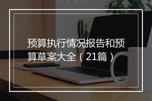 预算执行情况报告和预算草案大全（21篇）
