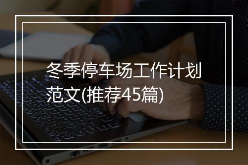 冬季停车场工作计划范文(推荐45篇)