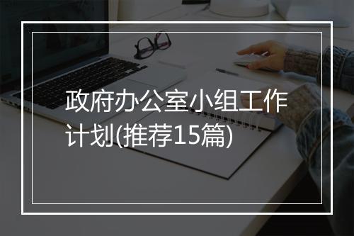 政府办公室小组工作计划(推荐15篇)