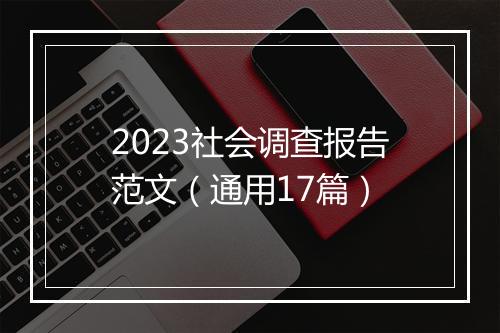 2023社会调查报告范文（通用17篇）