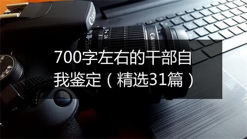 700字左右的干部自我鉴定（精选31篇）