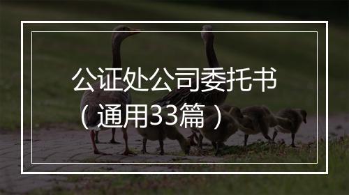 公证处公司委托书（通用33篇）