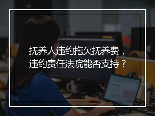 抚养人违约拖欠抚养费，违约责任法院能否支持？