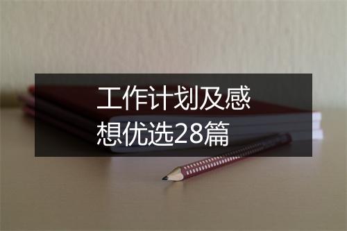 工作计划及感想优选28篇