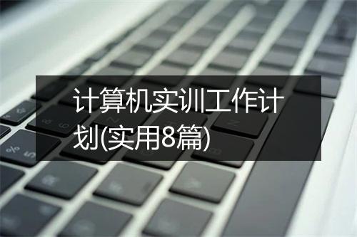 计算机实训工作计划(实用8篇)