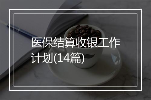 医保结算收银工作计划(14篇)