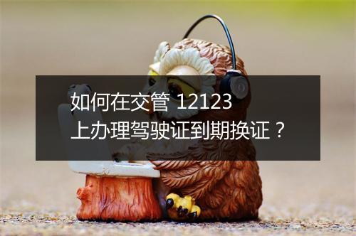 如何在交管 12123 上办理驾驶证到期换证？